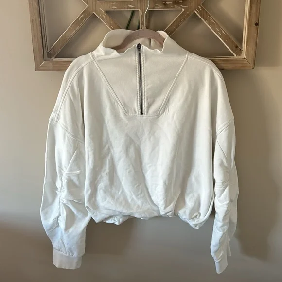 Free People Valley Girl Pullover NWOT White Large - Picture 9 of 10